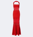 Retrofête Peggie crochet cotton-blend maxi dress
