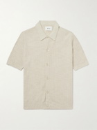NN07 - Nolan 6695 Textured-Knit Organic Cotton Shirt - Neutrals