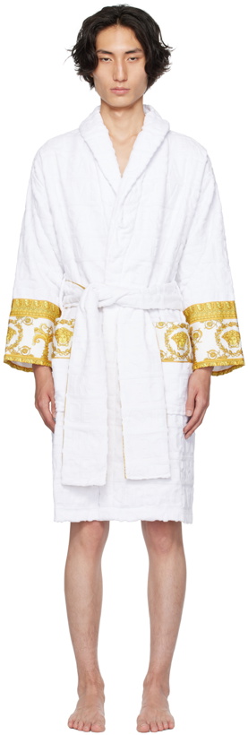 Photo: Versace Underwear White 'I Heart Baroque' Bathrobe