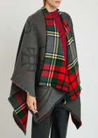 Vivienne Westwood Reversible Tartan Wool Poncho - Red - One Size