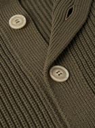 PURDEY - Ribbed Cotton Cardigan - Green