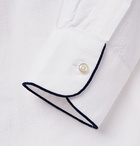 Officine Generale - Piped Cotton-Seersucker Shirt - Men - White