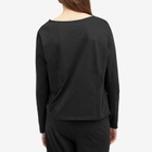 DONNI. Women's Jersey Bow Long Sleeve Top in Jet