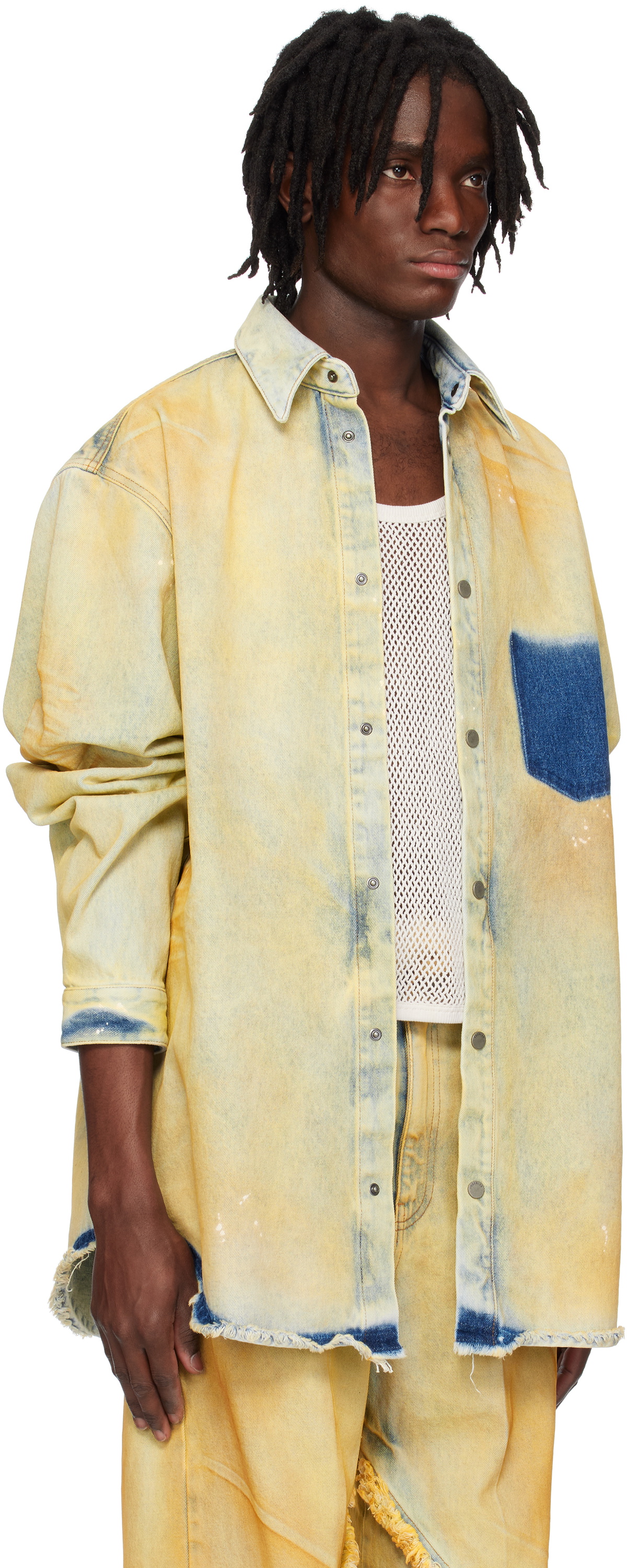EGONlab Beige Denim Shirt Jacket