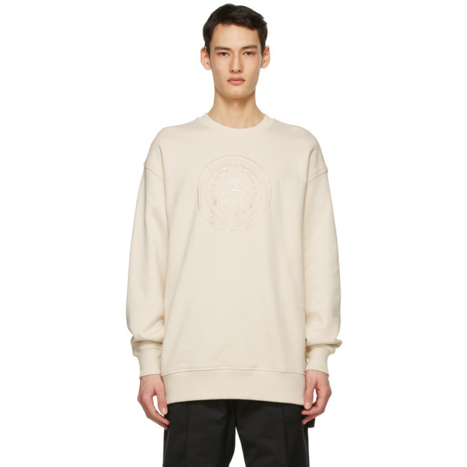 Photo: Acne Studios Off-White Oversized Embroidered Sweatshirt