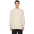Acne Studios Off-White Oversized Embroidered Sweatshirt
