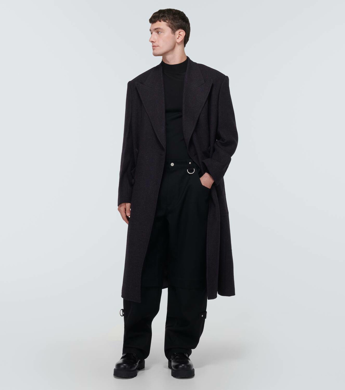 ジバンシィ Givenchy Virgin Wool Coat Givenchy double-breasted Herringbone Wool Coat | Green