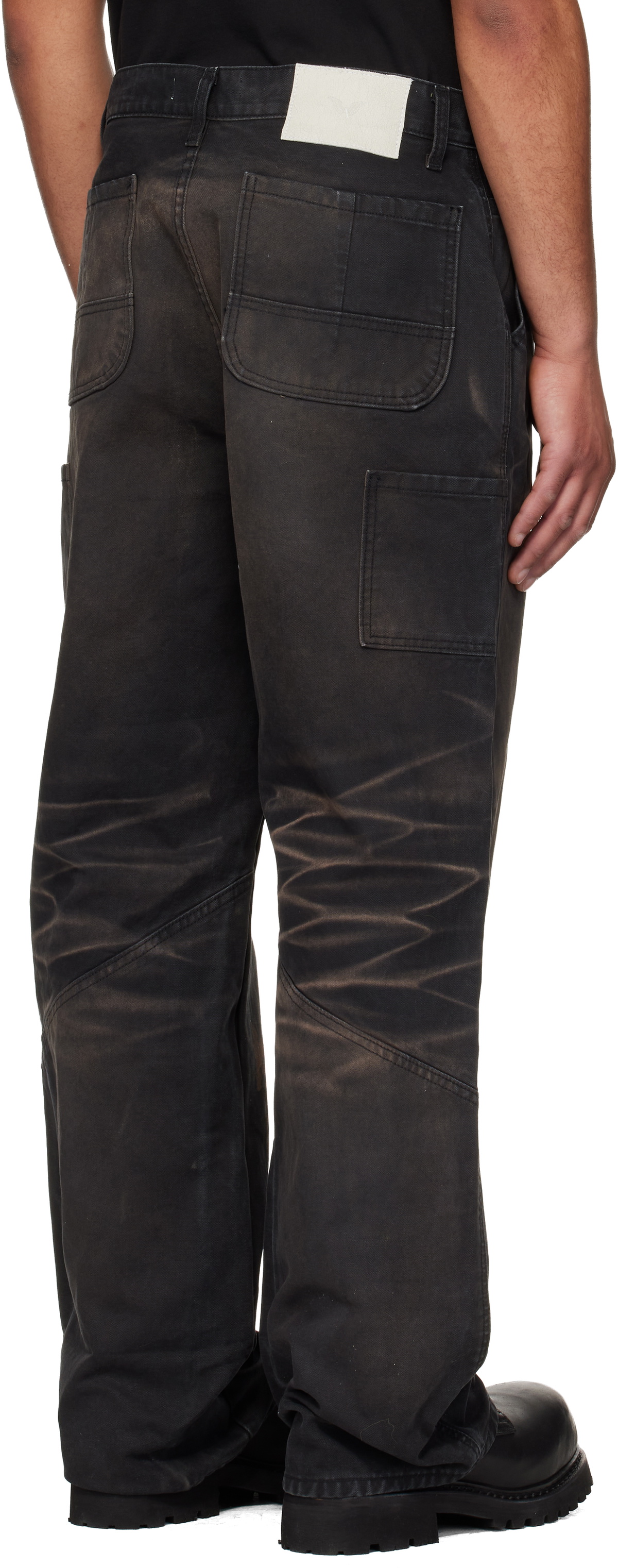 ALEXANDER DIGENOVA Black Underground Painter Trousers