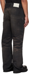 ALEXANDER DIGENOVA Black Underground Painter Trousers