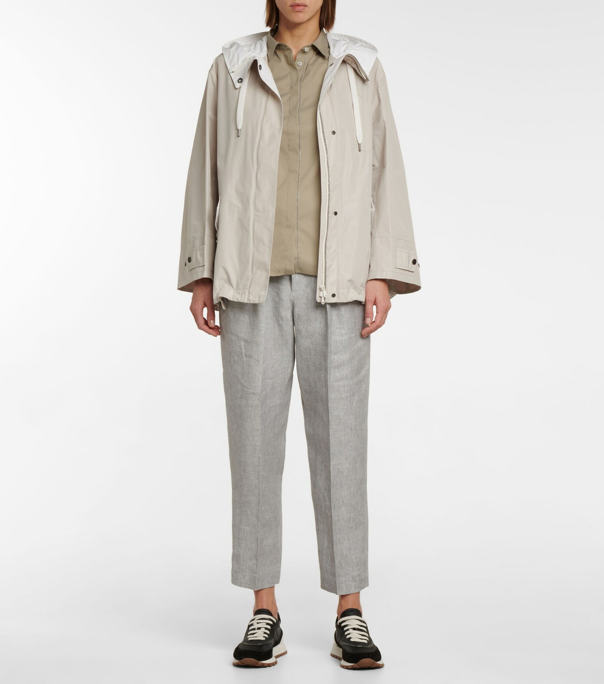 Brunello Cucinelli White Linen Casual Pants main image 0
