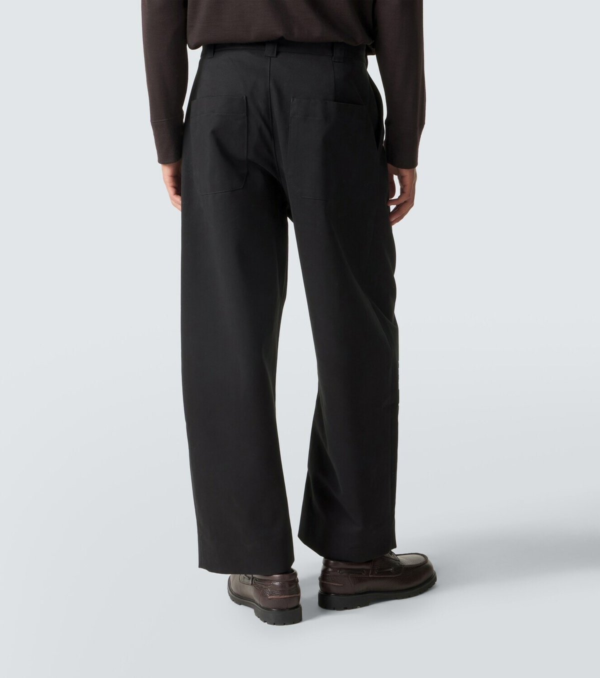 Studio Nicholson Sorte cotton wide-leg pants