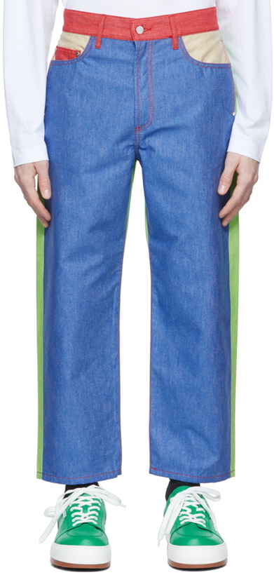 Photo: Sunnei Multicolor Straight-Leg Trousers