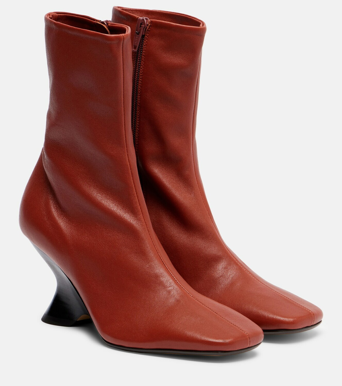 Dries Van Noten 75 leather ankle boots