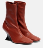 Dries Van Noten 75 leather ankle boots