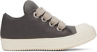 Rick Owens Gray Porterville Jumbolaced Padded Low Sneakers