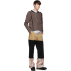 Eckhaus Latta Black and Brown Erosion Carpet Sweater