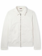 Brunello Cucinelli - Slim-Fit Cotton-Blend Harrington Jacket - White