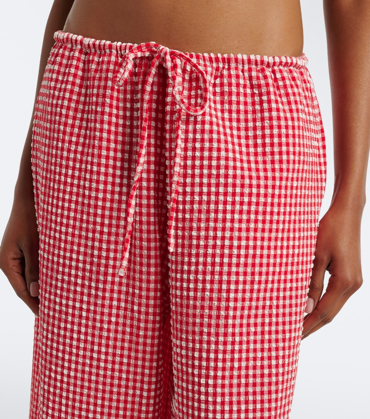 Montce Gingham seersucker wide-leg pants