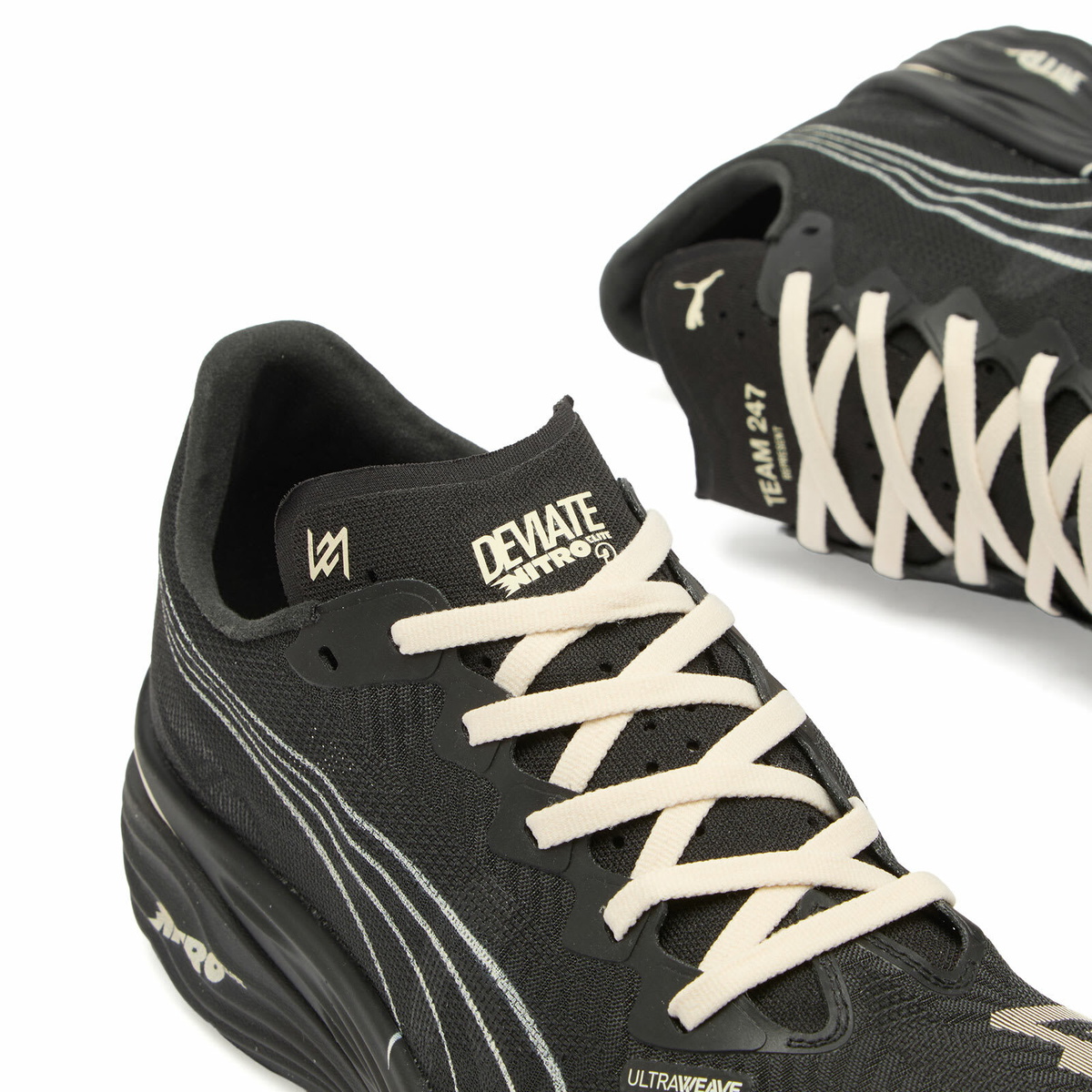 Puma Men's x Represent Deviate Nitro Elite 3 Sneaker in Black/Cream