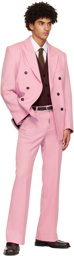 Ernest W. Baker Pink Double-Breasted Blazer