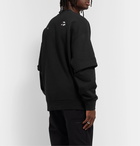 Ader Error - Oversized Layered Logo-Appliquéd Loopback Cotton-Jersey Sweatshirt - Black