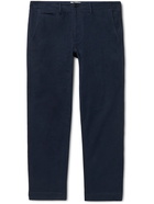 Richard James - Tapered Cotton-Moleskin Trousers - Blue