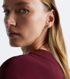 David Yurman Pavé 18kt gold earrings with tanzanites