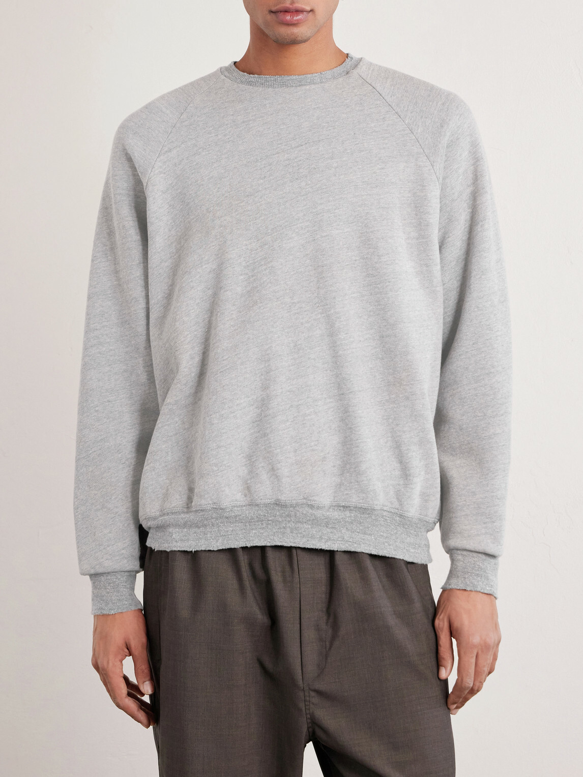 A.PRESSE - Reversible Cotton-Jersey Sweatshirt - Gray