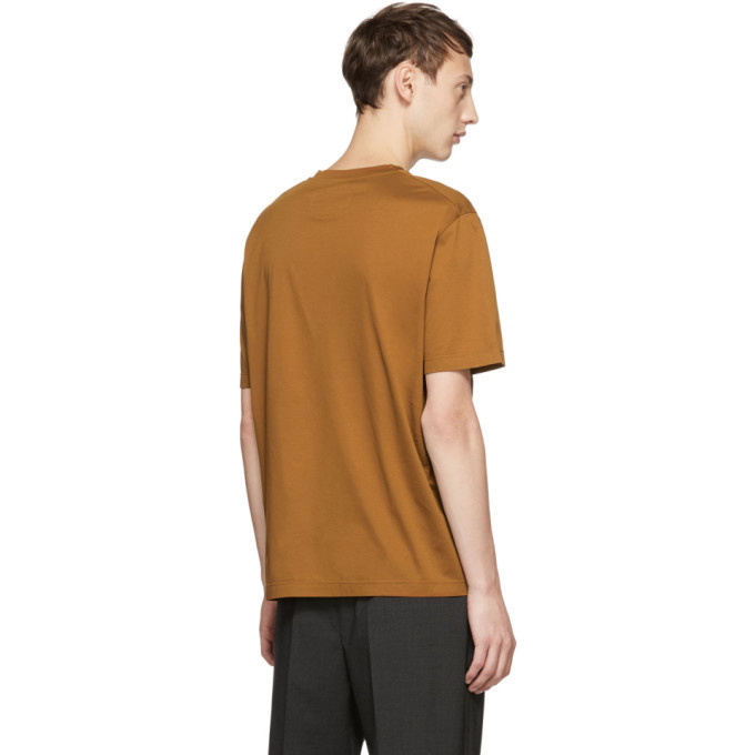 Jil Sander Brown Mercerized Cotton T-Shirt Jil Sander