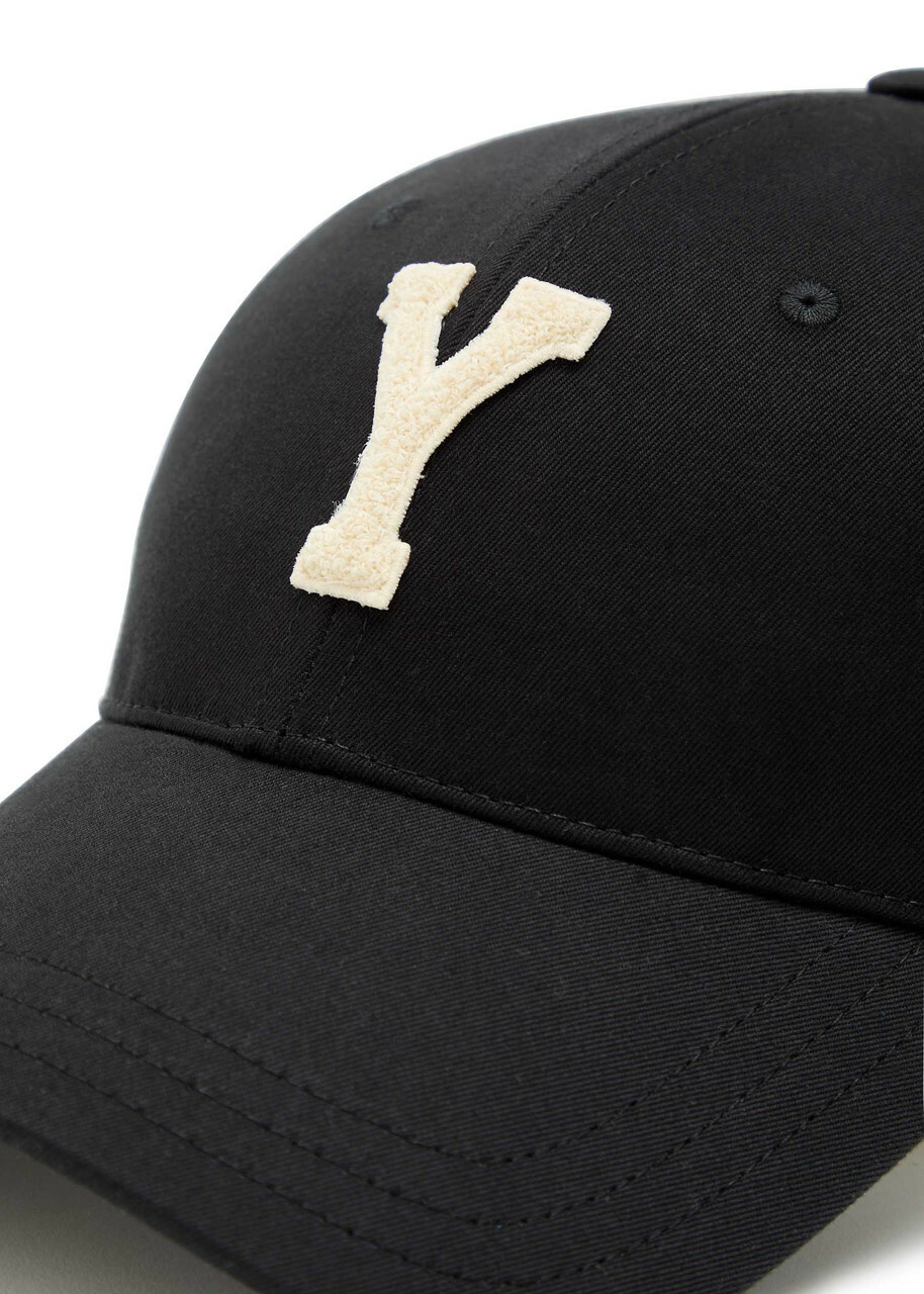 Saint Laurent Appliquéd Cotton cap Black Saint Laurent