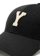 Saint Laurent Appliquéd Cotton cap Black