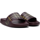 Burberry Burgundy Check Slides
