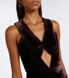Zimmermann Valiant cutout draped velvet gown