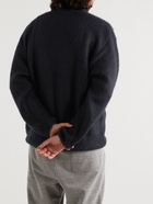 nanamica - Shell-Trimmed Mohair-Blend Sweatshirt - Blue