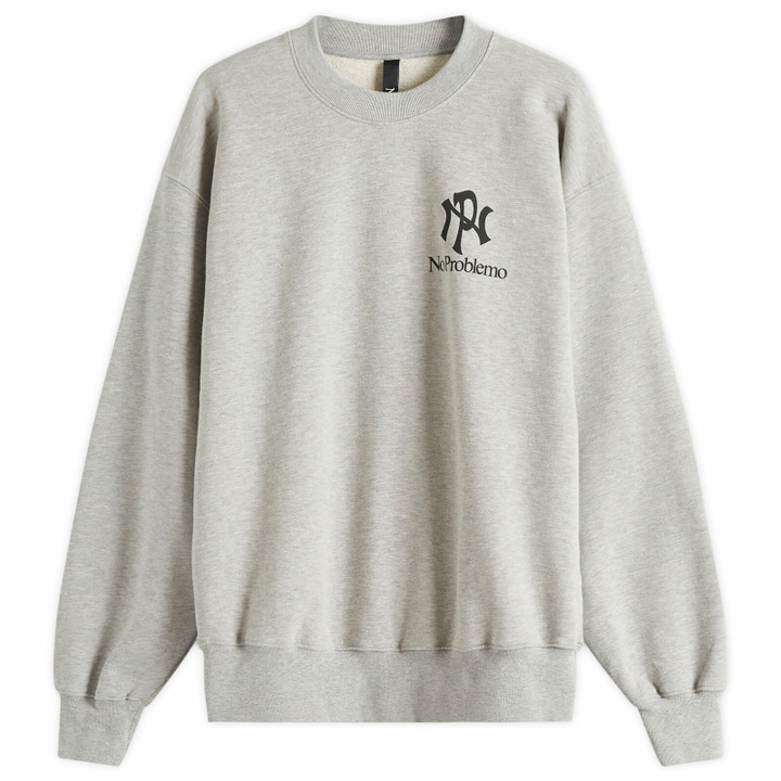 Photo: No Problemo Men's NYP Sweatshirt in Grey Marl