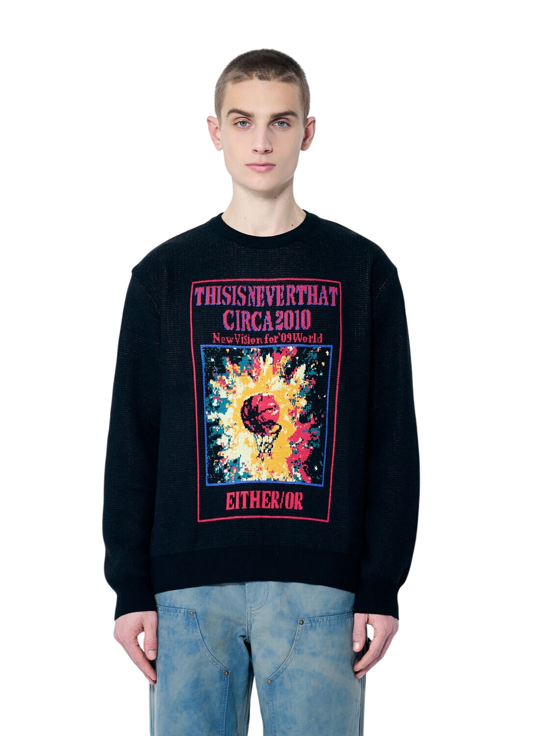 神威です❣️1215 thisisneverthat Men's Fuzzy Cardigan in Charcoal thisisneverthat