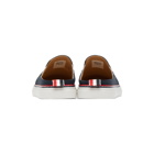 Thom Browne Navy 4-Bar Slip-on Loafers