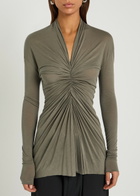 Rick Owens Radiance Ruched Jersey top Light Brown