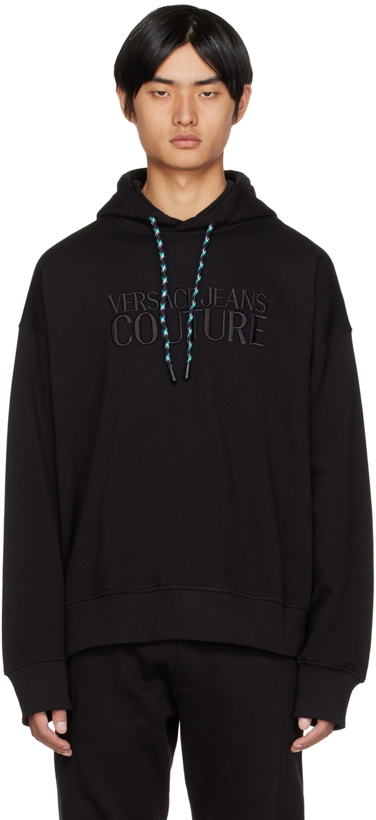 Photo: Versace Jeans Couture Black Drawstring Hoodie
