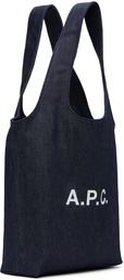 A.P.C. Navy Ninon Small Tote