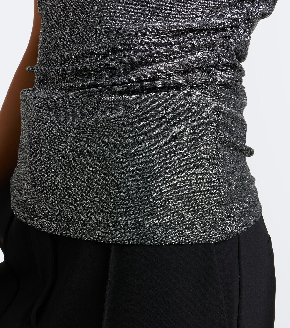 Veronica Beard Mylie jersey lamé top