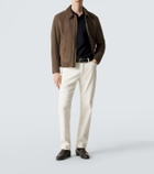 Brioni Cotton, silk, and cashmere polo shirt
