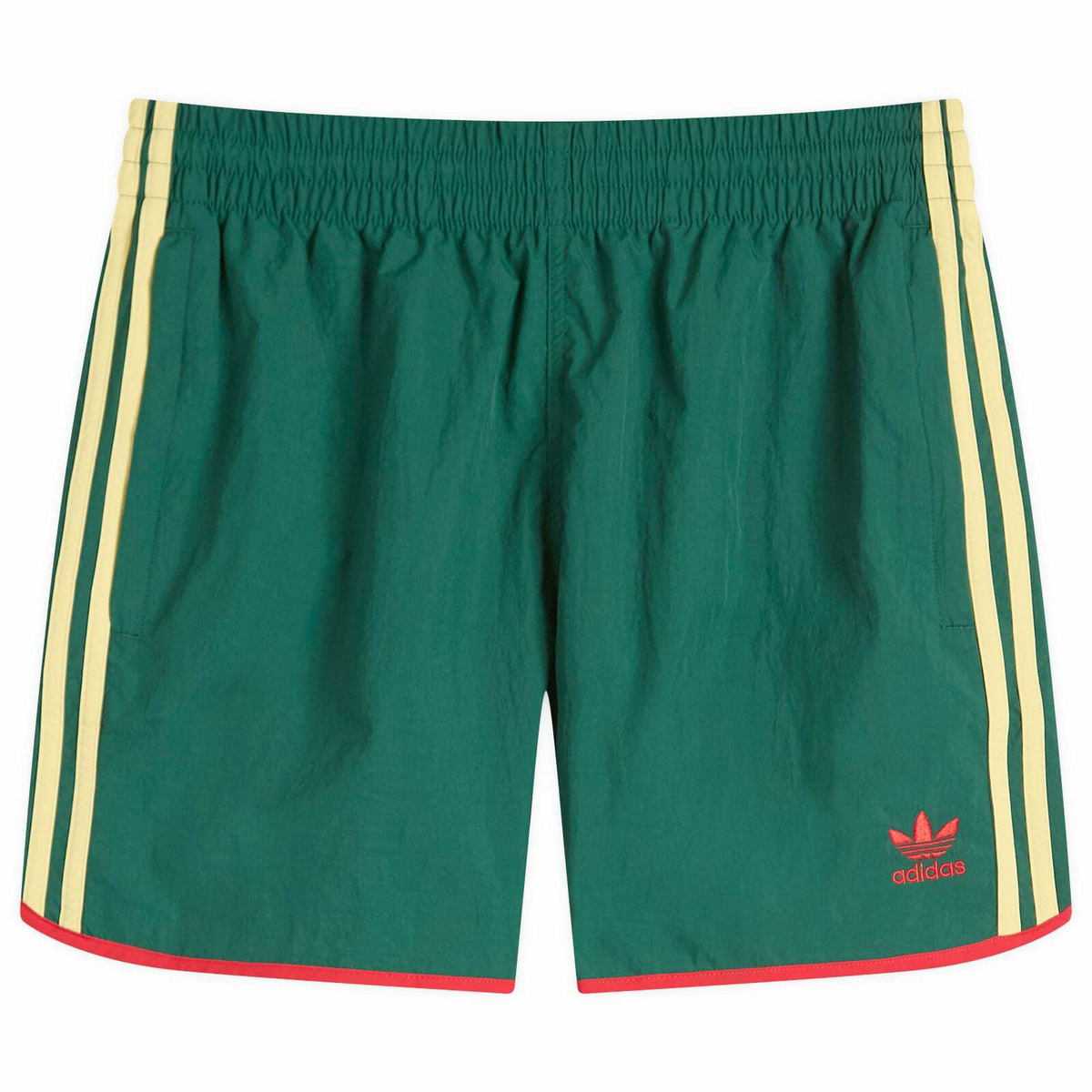 Adidas Men's Adicolor Classics Sprinter Shorts in Collegiate Green/Powder Yellow