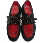Molly Goddard Black and Red Suede Double Creepers