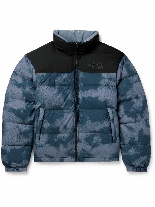Photo: The North Face - 92 Nuptse Reversible Printed Recycled-Ripstop Down Jacket - Blue