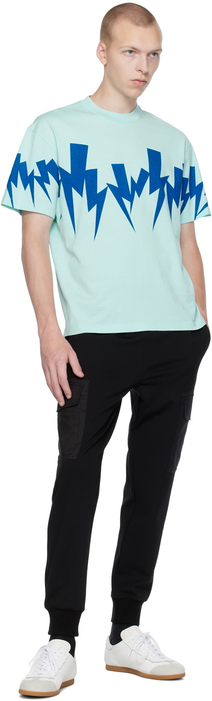 関税送料込【NeIL Barrett】ライトニングボルト Tシャツ 2colors Neil Barrett Blue Jumbled Bolt T-Shirt Neil Barrett