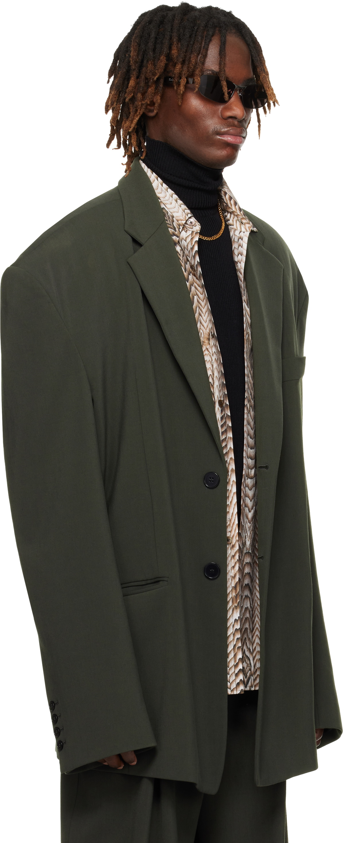 LU'U DAN Gray Misfit Blazer