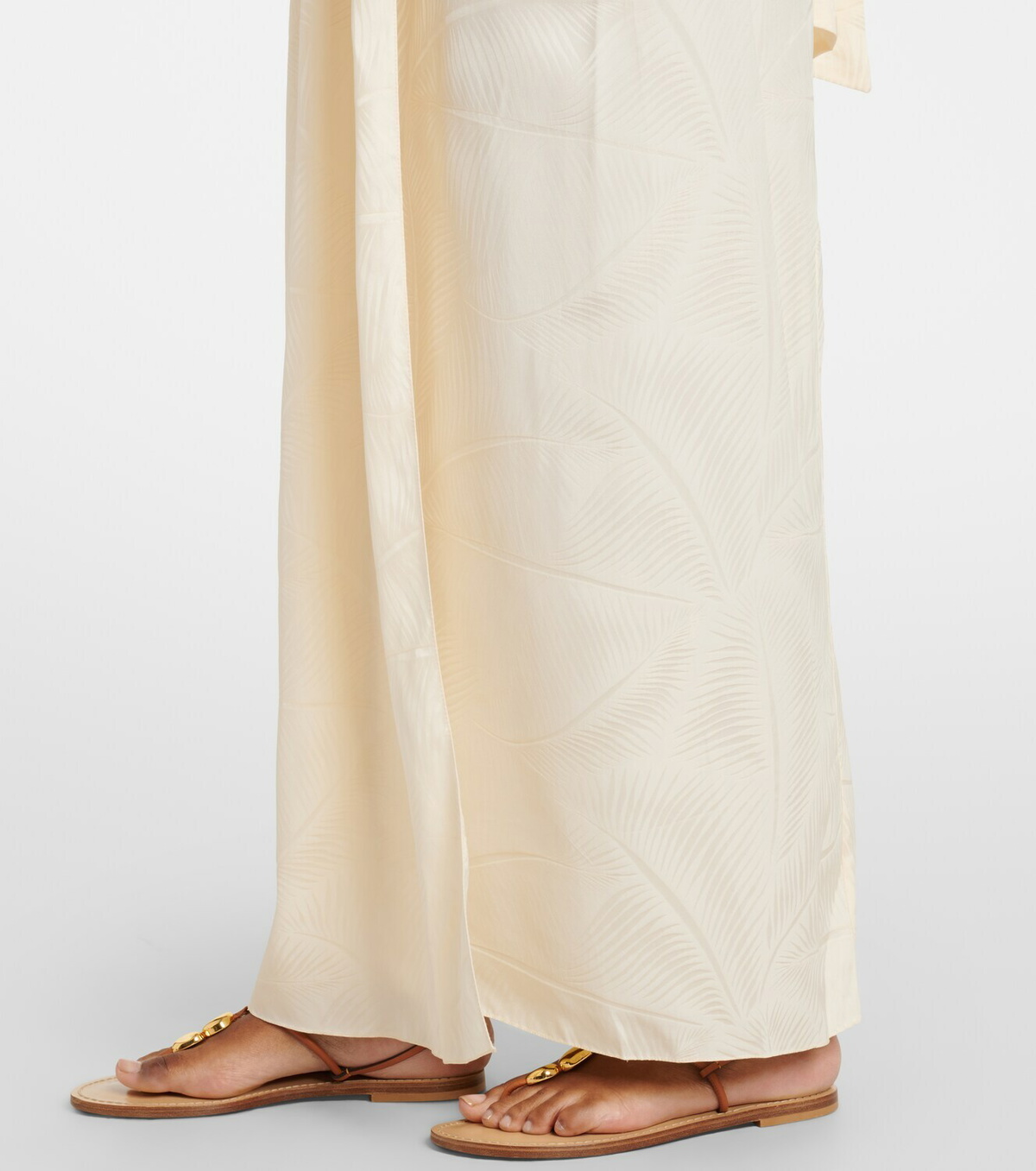 Johanna Ortiz Scarf-detail jacquard maxi dress
