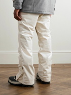 Brunello Cucinelli - Straight-Leg Logo-Embroidered Shell-Trimmed Cotton-Corduroy Ski Pants - Neutrals