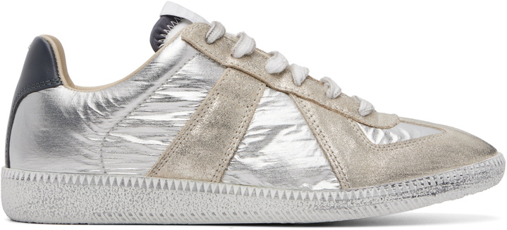 Photo: Maison Margiela Silver Replica Iridescent Sneakers